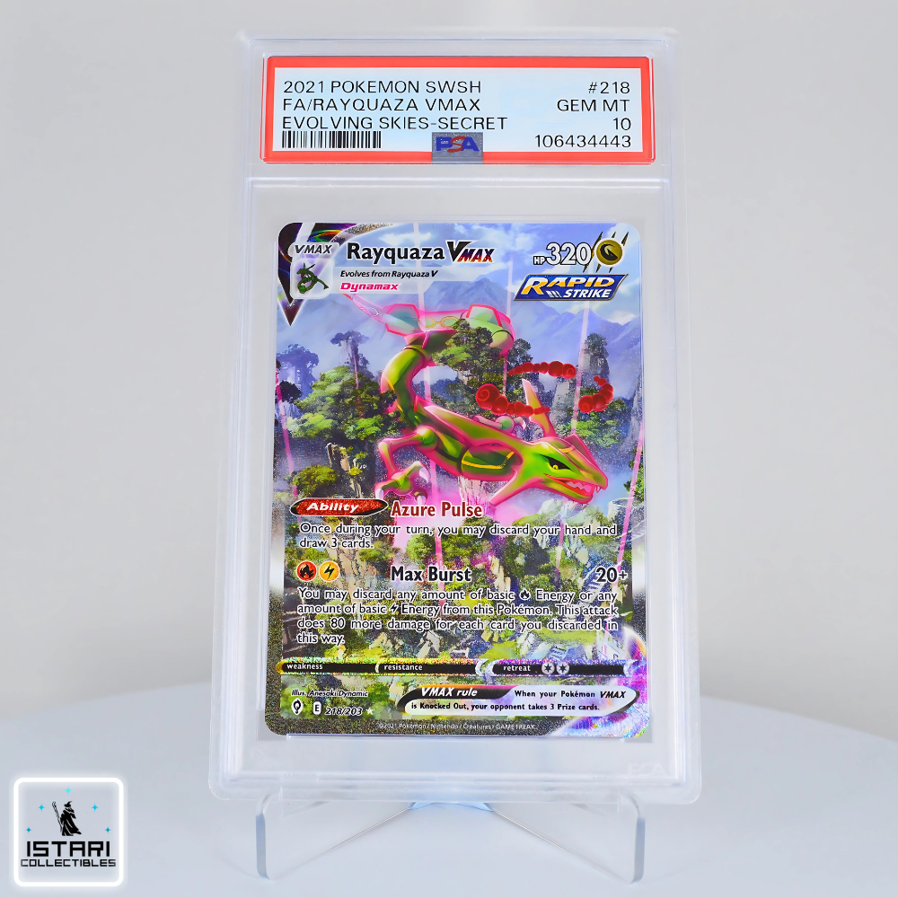 PSA 10 - Rayquazza VMAX - Evolving Skies - Sword & Shield - Pokemon - 2021