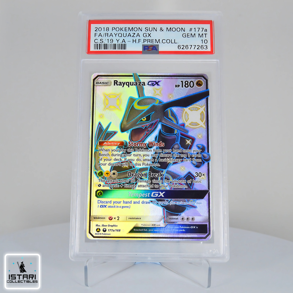 PSA 10 - Shiny Rayquazza GX - Sun & Moon - Pokemon - 2018