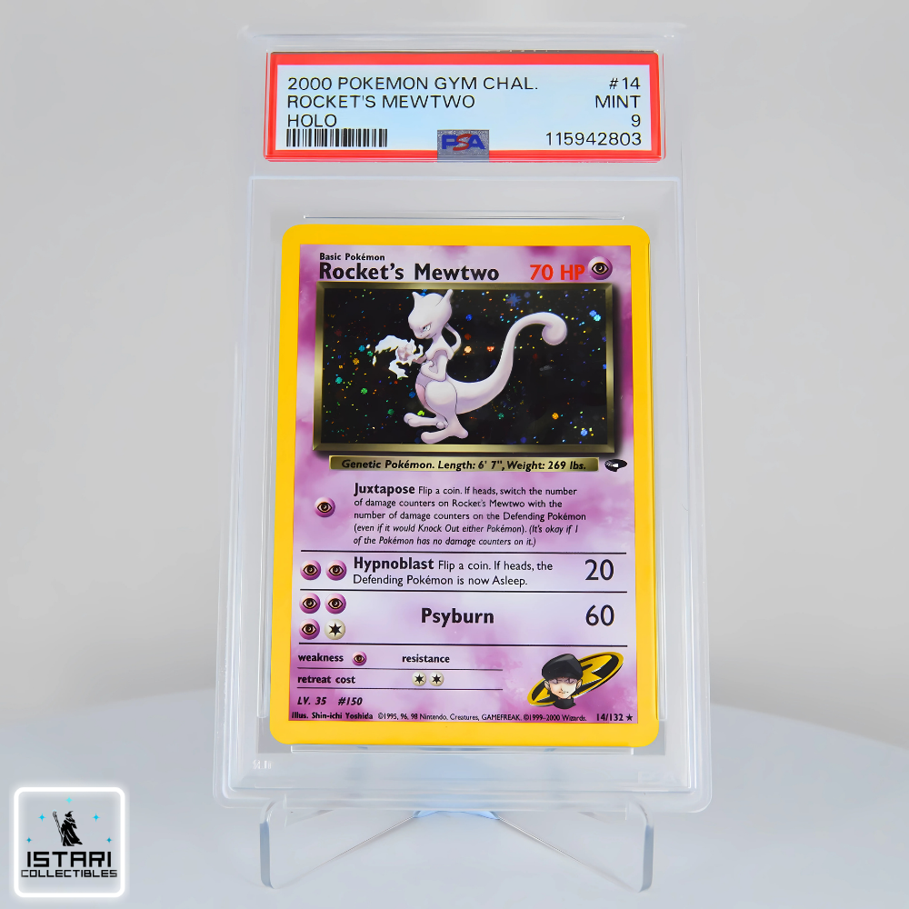 PSA 9 - Rockets Mewtwo - Gym Challenge - Pokémon - 2000