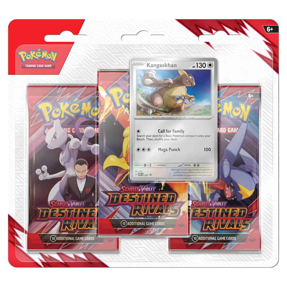 Pokémon - Scarlet & Violet - Destined Rivals - 3 Pack Blister (Kangaskhan)