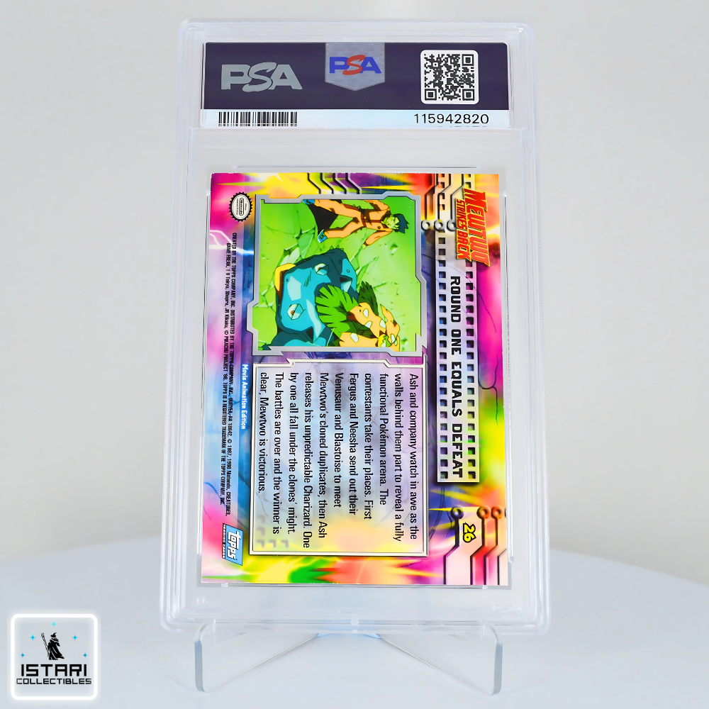 PSA 7 - Round 1 equals Defeat (Rainbow) - The First Movie - Topps - 1999